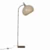 Vintage Floor Lamp with Fiberglass Shade and Brass Tripod Stand, 1950s