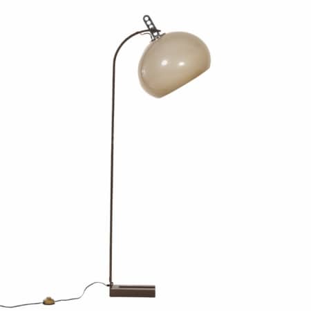 Vintage Floor Lamp with Brown Shade by Dijkstra Lampen, 1970s