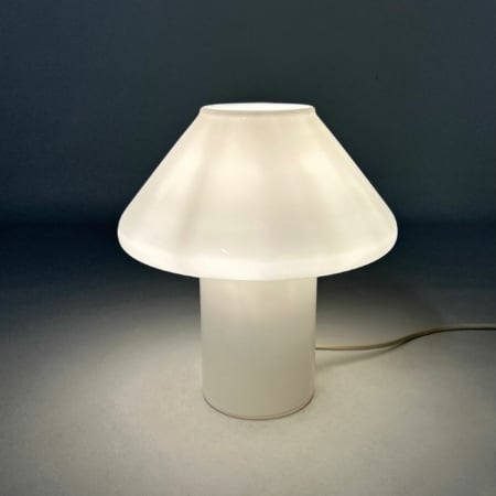 Mushroom Lamp by Hala, 1990s | White Glass