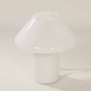 Mushroom Lamp by Hala, 1990s | White Glass
