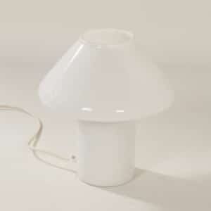 Mushroom Lamp by Hala, 1990s | White Glass