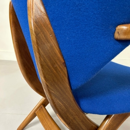 Pelican Armchairs by Louis van Teeffelen for Webe, 1960s | Set of Two Blue Armchairs