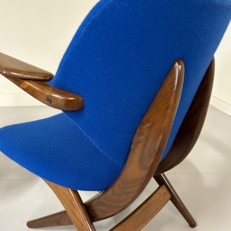 Pelican Armchairs by Louis van Teeffelen for Webe, 1960s | Set of Two Blue Armchairs