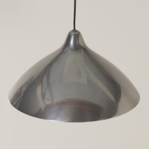 Pendant lamp by Lisa Johansson Pape for Orno, Finland, 1960s | Silver Colored