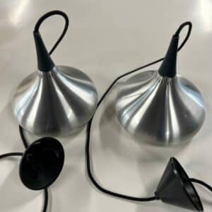 Pair of Orient Minor Pendant Lamps by Jo Hammerborg for Fog &#038; Morup, 1960s