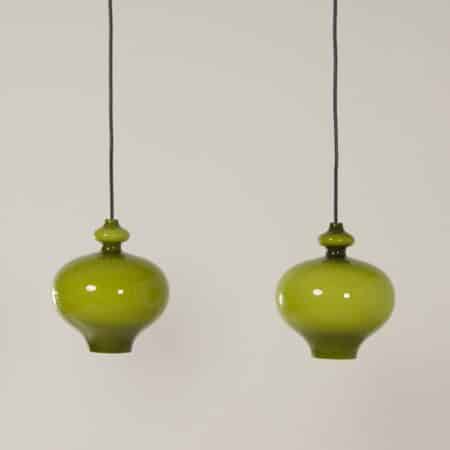 Table Lamp in Orange Glass by Herwig and Frank Sterckx for Massive, 1970s