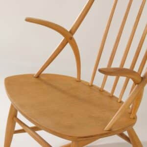 Danish rocking chair by Illum Wikkelso for Niels Eilersen, 1960s | Beech wood