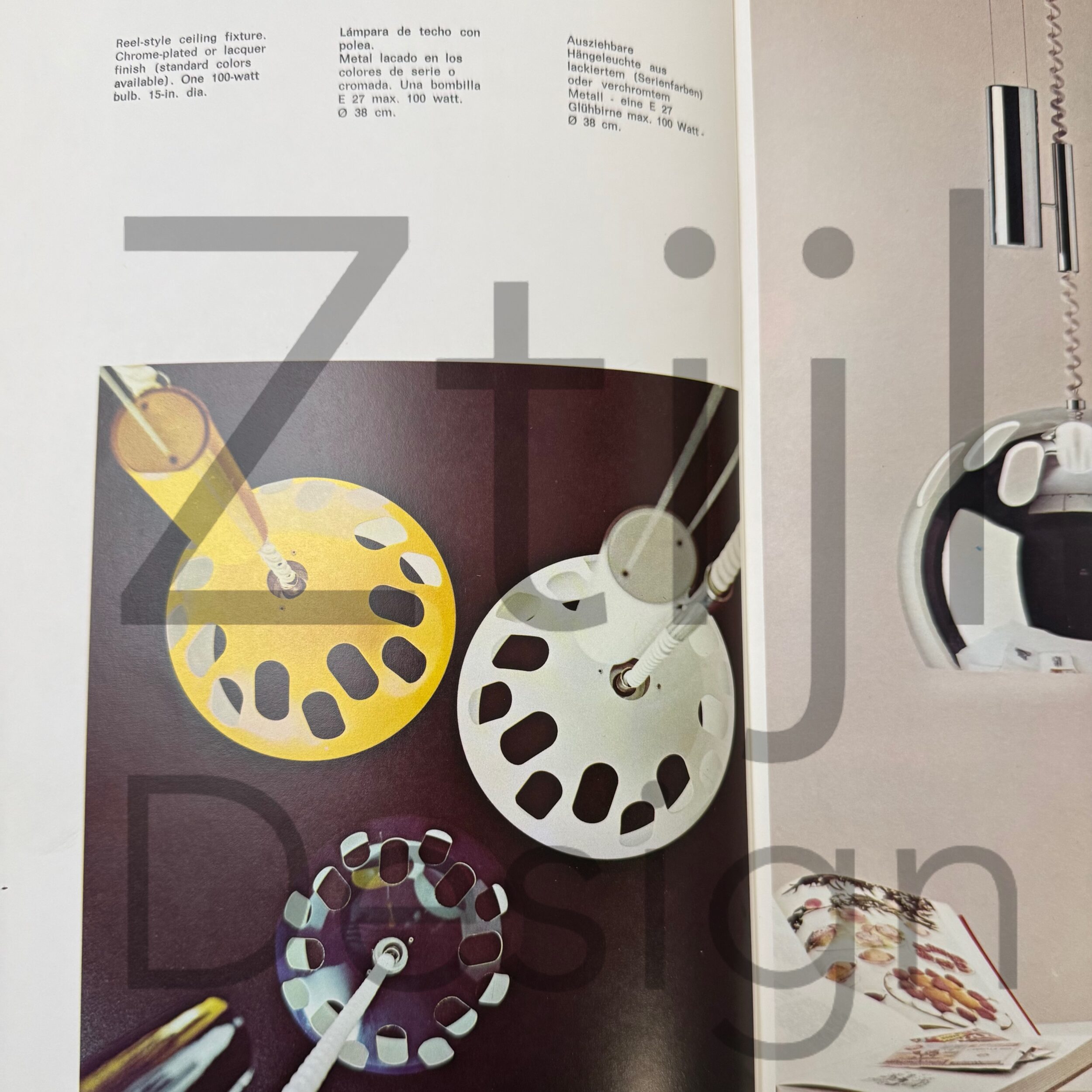 Pendant lamp S-445 by Luci Illuminazione, 1970s – With Counterweight
