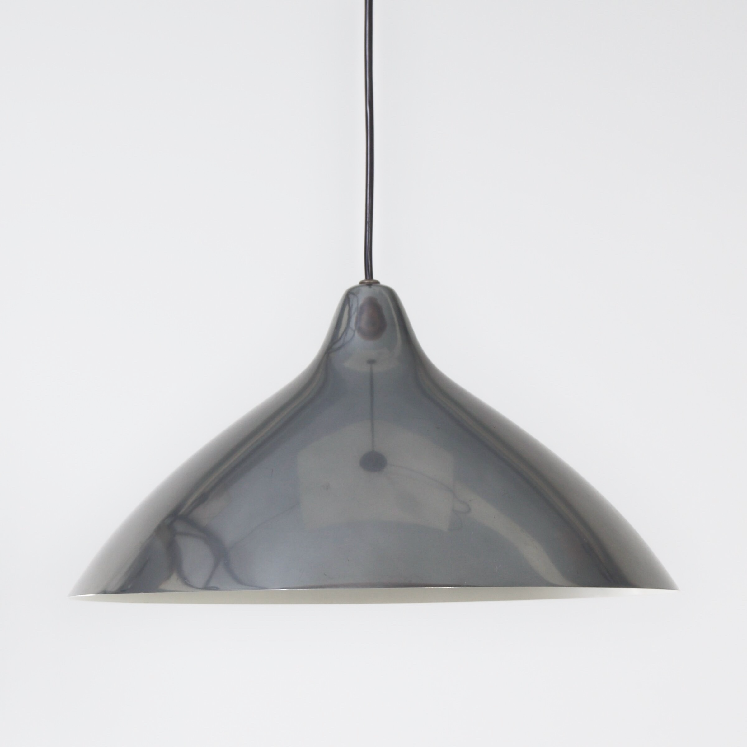 Pendant lamp by Lisa Johansson Pape for Orno, Finland, 1960s | Silver Colored