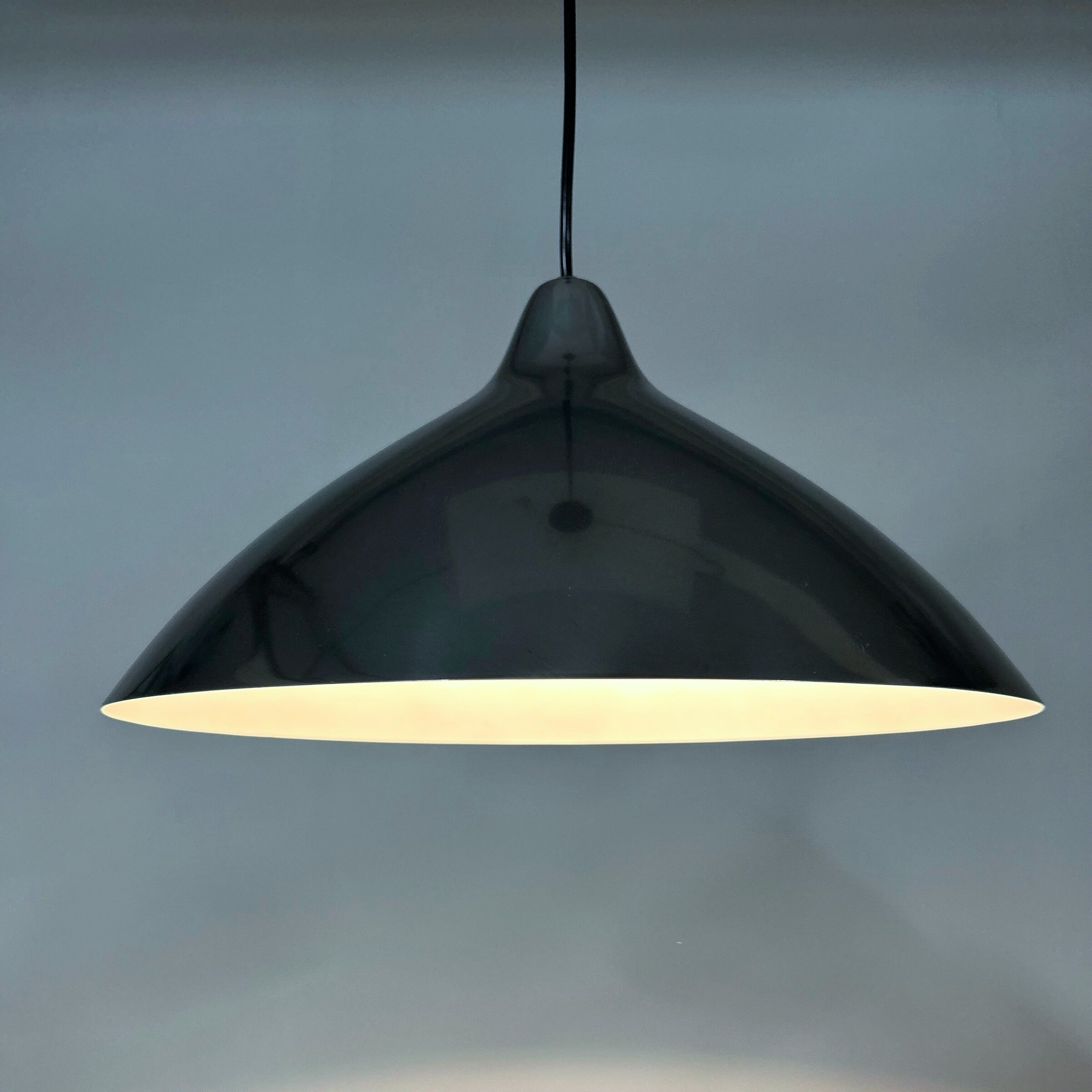Pendant lamp by Lisa Johansson Pape for Orno, Finland, 1960s | Silver Colored