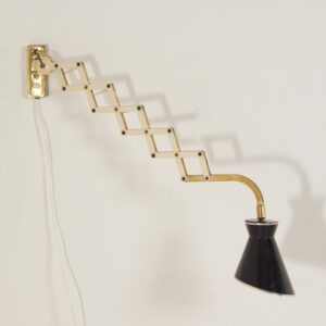 Diabolo Wall Scissor Lamp by Karl Lang for SiS lICHT, 1950s