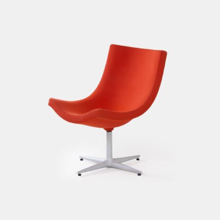 Y’s swivel armchair by Christophe Pillet for Cappellini, 1990s, orange-red