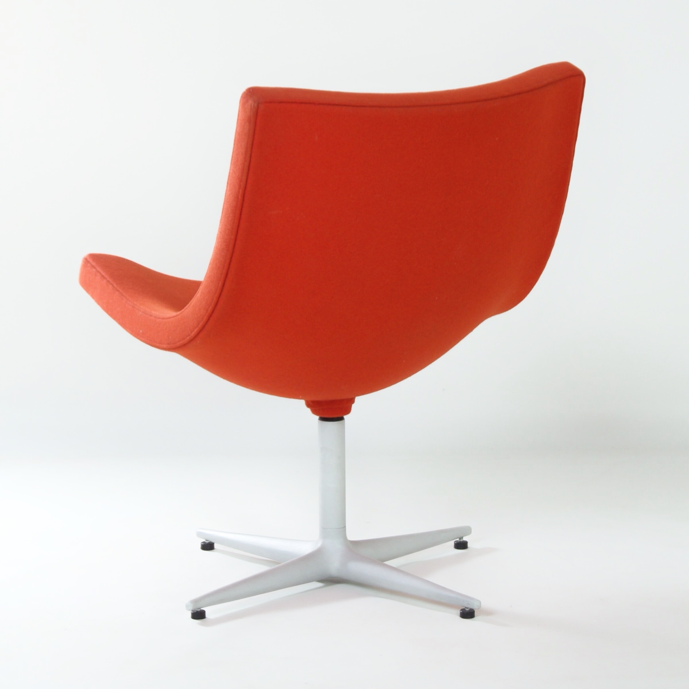Y’s swivel armchair by Christophe Pillet for Cappellini, 1990s, orange-red