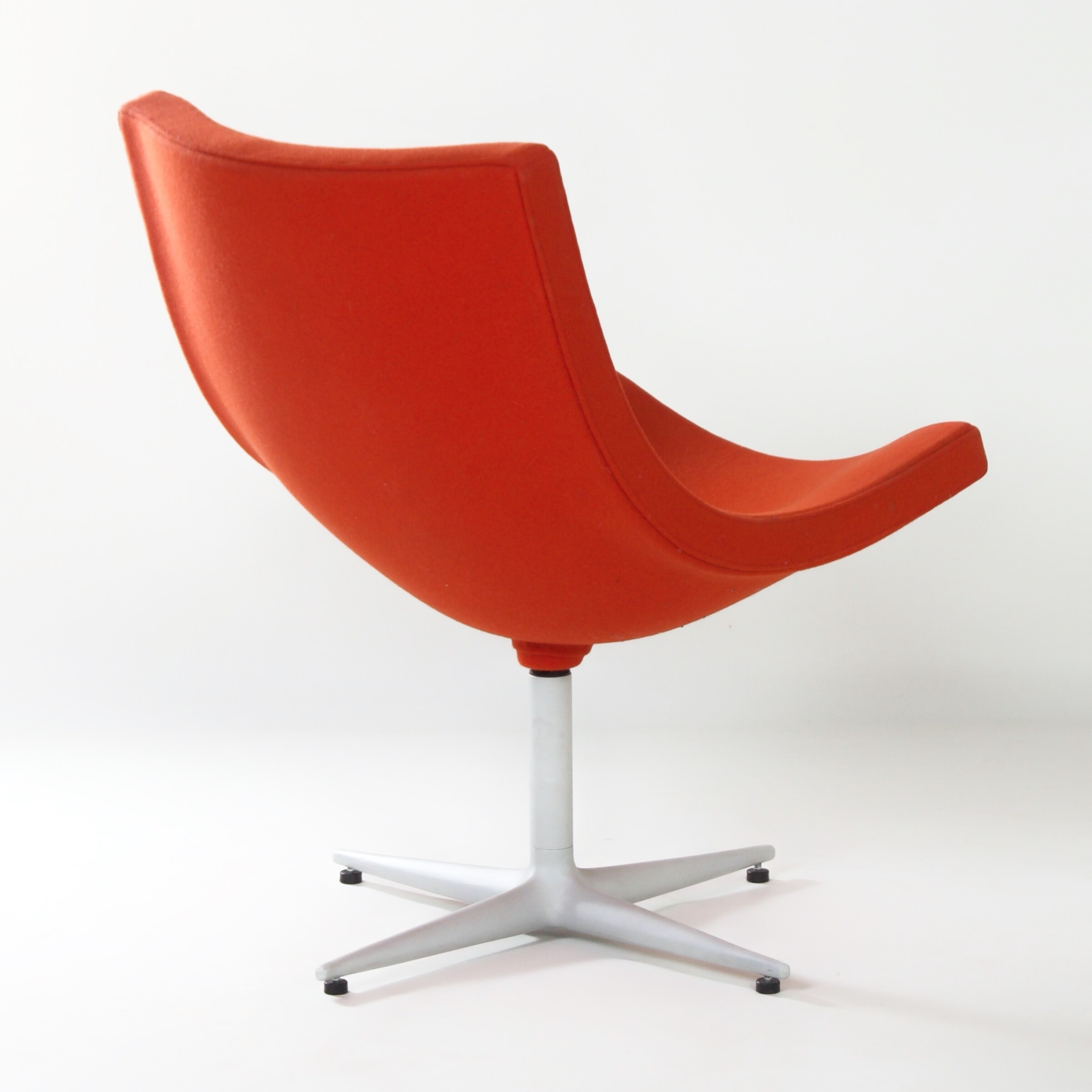 Y’s swivel armchair by Christophe Pillet for Cappellini, 1990s, orange-red