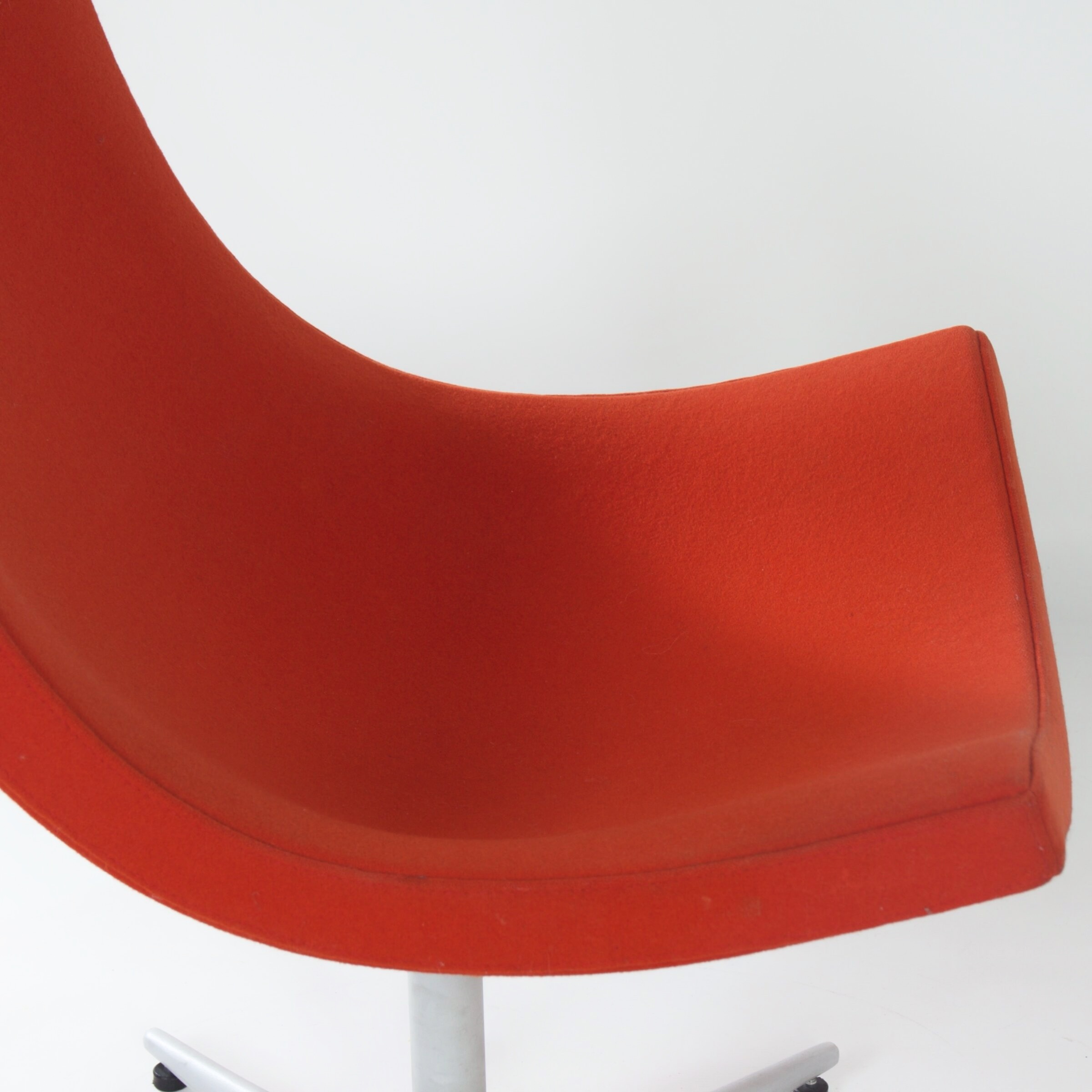 Y’s swivel armchair by Christophe Pillet for Cappellini, 1990s, orange-red