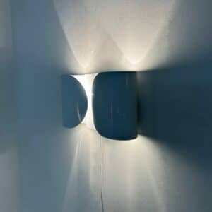 White Foglio Wall Lamp by Tobia Scarpa for Flos, 1980s