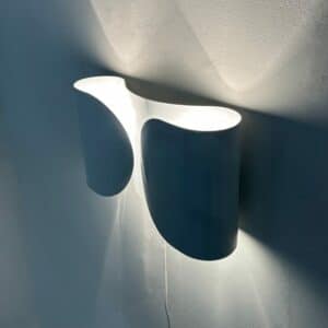 White Foglio Wall Lamp by Tobia Scarpa for Flos, 1980s