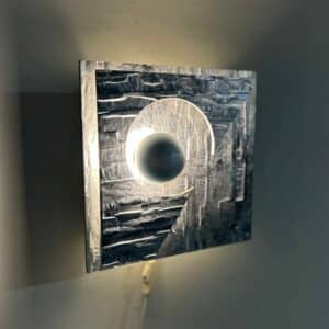 Artful Wall Lamp of Formed Aluminium, 1970s