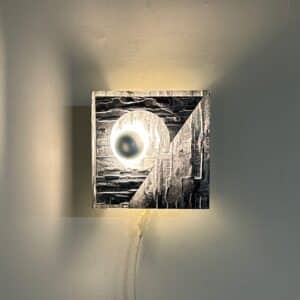 Artful Wall Lamp of Formed Aluminium, 1970s