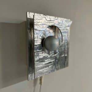Artful Wall Lamp of Formed Aluminium, 1970s