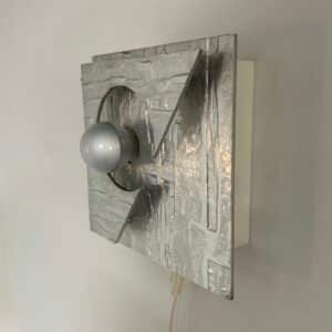Artful Wall Lamp of Formed Aluminium, 1970s