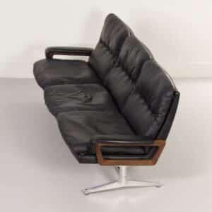 Leather 3-Seater Sofa by Andre Vandenbeuck for Strässle International, 1960s