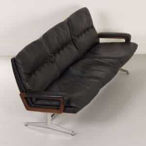 Leather 3-Seater Sofa by Andre Vandenbeuck for Strässle International, 1960s