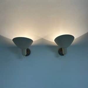 Pair of Visor Wall Lights by Vittoriano Vigano for Arteluce, ca 1950