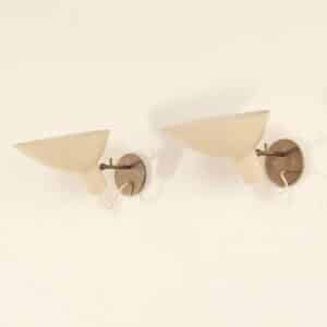 Pair of Visor Wall Lights by Vittoriano Vigano for Arteluce, ca 1950