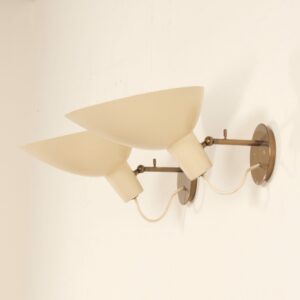 Pair of Visor Wall Lights by Vittoriano Vigano for Arteluce, ca 1950