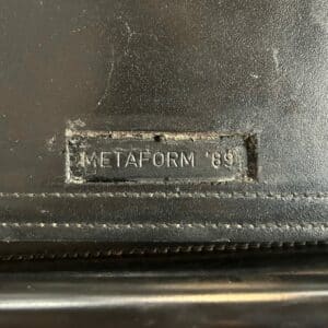 Dining chairs by Arnold Merckx for Metaform, 1980s | Set of 4 in Black Saddle Leather