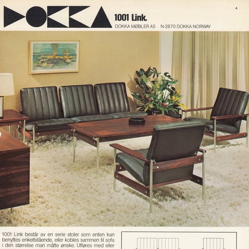 Vintage Unique Lounge Set by Sven Ivar Dysthe for Dokka Mobler 1960s