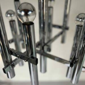 Chrome Sciolari Style Chandelier by Massive, 1970s
