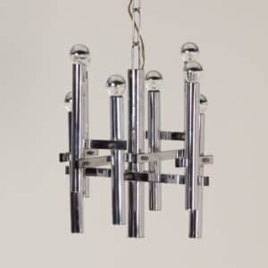 Chrome Sciolari Style Chandelier by Massive, 1970s