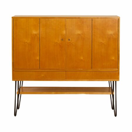 CM01 Storage Cabinet by Cees Braakman for Pastoe, 1950s | Birchwood and Hairpin Legs