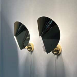 Pair of Brass Wall Lights by Aneta, 1980s