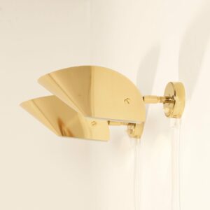 Pair of Brass Wall Lights by Aneta, 1980s