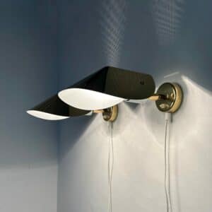 Pair of Brass Wall Lights by Aneta, 1980s