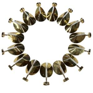 Pair of Brass Wall Lights by Aneta, 1980s