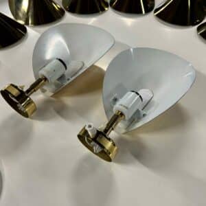 Pair of Brass Wall Lights by Aneta, 1980s