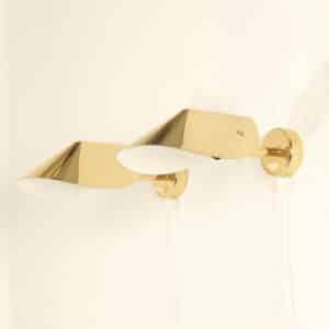 Pair of Brass Wall Lights by Aneta, 1980s