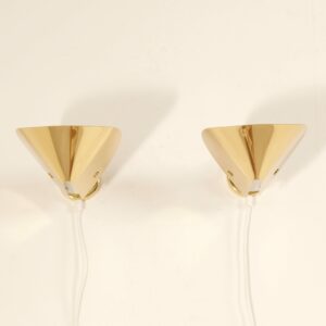 Pair of Brass Wall Lights by Aneta, 1980s