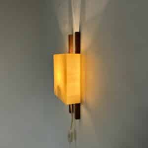 NX174 Wall Lamp by Philips, 1960s | Plastic shade On Wenge Wall Arms