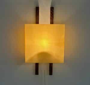 NX174 Wall Lamp by Philips, 1960s | Plastic shade On Wenge Wall Arms