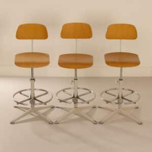 Architect chairs by Friso Kramer for Ahrend de Cirkel, 1960s &#8211; Set of 3 with Chrome Ring