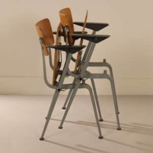Pair of Folding chairs with Armrests by Ahrend De Cirkel, 1960s