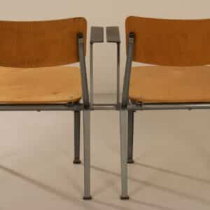 Pair of Folding chairs with Armrests by Ahrend De Cirkel, 1960s