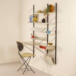 Pilastro Wall System by Tjerk Reijenga with Desk and Magazine Holder, 1960s