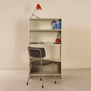 Gispen 5600 Secretaire by A. R. Cordemeyer, 1950s | Single-piece in Gray, White and Cream