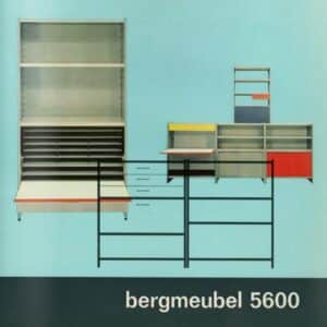 Gispen 5600 Secretaire by A. R. Cordemeyer, 1950s | Single-piece in Gray, White and Cream